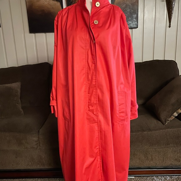Zanobetti Firenze • Vintage • Made in Italy • Women • X-Large • Red •Trench Coat - Picture 13 of 14